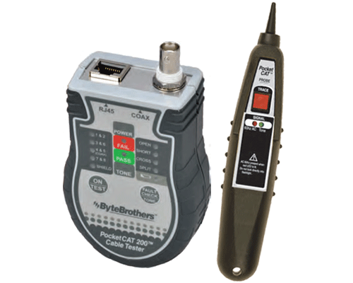 Triplett/Byte Brothers CTX200P - Pocket Cat 5/6 - Coax Tester with lighted probe - Bulk CCTV Store