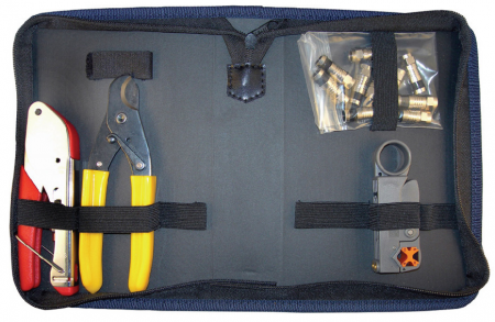 Platinum Tools 90135 Basic Coax F Compression Kit w/Nylon Zip Case - Bulk CCTV Store
