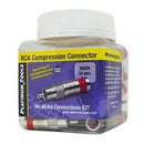 Platinum Tools 28051J RCA RG6  Compression Connector, Nickel Plate 50pc Jar - Bulk CCTV Store