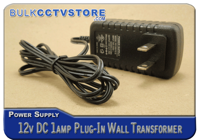 12vDC Plug-In Wall Transformer - 1A - Bulk CCTV Store