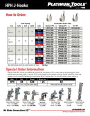 Platinum Tools High Performance J-Hooks 90 Degree Angled HPH Polypropylene 25pc Box - Bulk CCTV Store