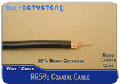 1000ft RG59/U Coaxial Cable 100% Copper Core, 95% Shield - Bulk CCTV Store