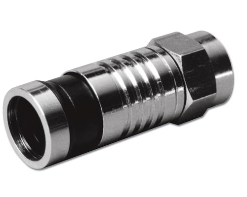 Channel Vision 2133 - RG6 F-Connector - Push and Seal - Black - Waterproof - Bulk CCTV Store