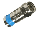 Channel Vision 2134 - RG6 Quad F-Connector - Push and Seal - Blue - Waterproof - Bulk CCTV Store