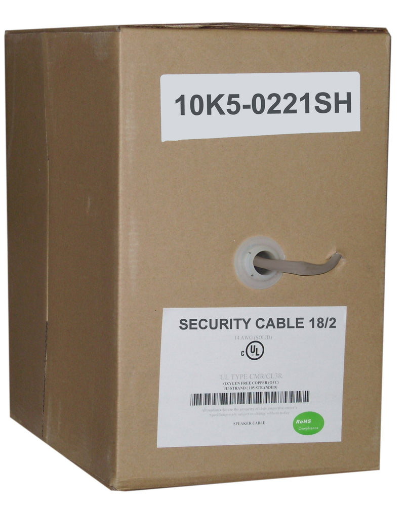 18/2 Stranded (Shielded) Control Cable 1000ft - Bulk CCTV Store