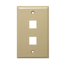 Channel Vision - J-2GI - 2 Jack Gang Plate, Ivory - Bulk CCTV Store