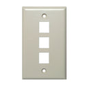 Channel Vision - J-3GA - 3 Jack Gang Plate, Almond - Bulk CCTV Store