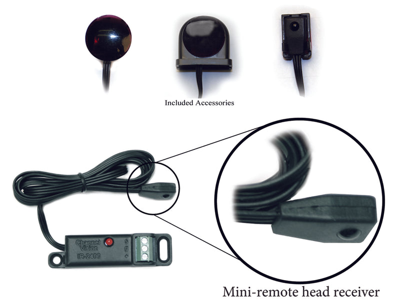 Channel Vision IR-2400 Plasma-Proof 2-Piece IR-Receiver Remote Head - Bulk CCTV Store