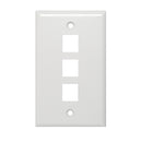 Channel Vision - G-3GW - 3 Jack Gang Plate, White - Bulk CCTV Store
