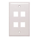 Channel Vision - G-4GW - 4 Jack Gang Plate, White - Bulk CCTV Store