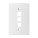 Channel Vision - G-3GOW - Oversize 3 Jack, Single-Gang Plate - White - Bulk CCTV Store