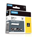 DYMO - 3/4" Flexible Nylon Labels - Black on White - Bulk CCTV Store