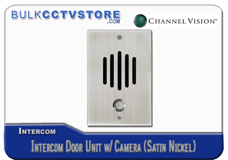 Channel Vision DP-6302 Intercom Door Unit with Camera - Satin Nickel Finish - Bulk CCTV Store