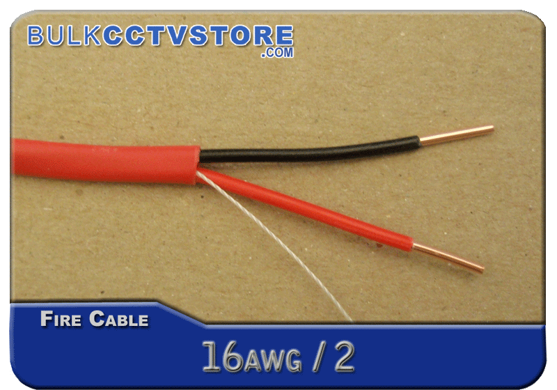Fire / Alarm Cable - 16 AWG / 2 COND Wire Unshielded - 1000 FT - FPLR/CL2R - Bulk CCTV Store