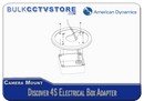 American Dynamics ADCDMELEC - Discover 4S Electrical Box Adapter - White - Bulk CCTV Store