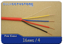 Fire / Alarm Cable - 16 AWG / 4 COND Wire Unshielded - 1000 FT - FPLR/CL2R - Bulk CCTV Store
