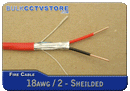 Fire / Alarm Cable - 18 AWG / 2 COND Wire Shielded - 1000 FT - FPLR/CL2R - Bulk CCTV Store