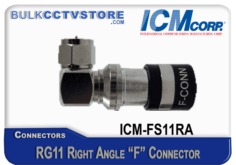Belden FS11RA - Universal Right Angle RG11 75OHm F Connector - Bulk CCTV Store