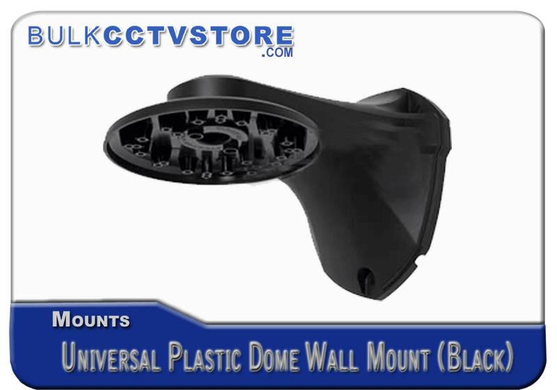 Universal Plastic Dome Camera Wall Mount - Black - Bulk CCTV Store