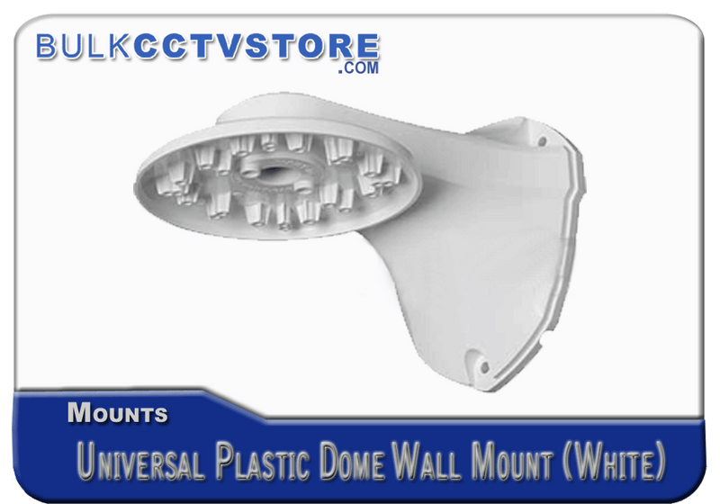 Universal Plastic Dome Camera Wall Mount - White - Bulk CCTV Store