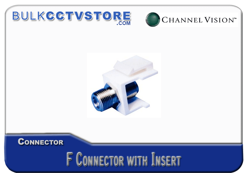 Channel Vision - J-IFCI - F Connector with Jack Insert - Ivory - Bulk CCTV Store