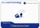 Channel Vision - J-IFCA - F Connector with Jack Insert - Almond - Bulk CCTV Store