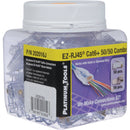 Platinum Tools 202016J EZ-RJ45 Cat6+ 50/50 Combo 100pc Jar - Bulk CCTV Store