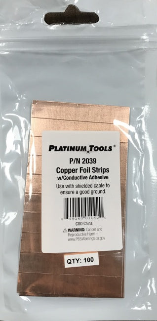 Platinum Tools 2039 Copper Foil Strips - Bulk CCTV Store