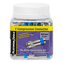 Platinum Tools 28001J F Type for RG6 Quad Compression Connector Nickel 75pc Jar - Bulk CCTV Store