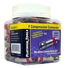 Platinum Tools 28011J F Type for RG59 Compression Connector Nickel 75pc Jar - Bulk CCTV Store