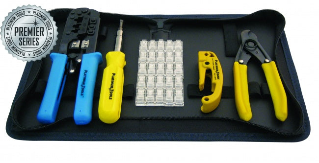 Platinum Tools 90203 Premier Series DATA Connectivity Kit, w/Nylon Zip Case - Bulk CCTV Store