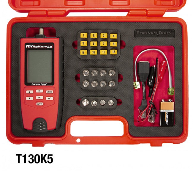Platinum Tools T130K5 VDV MapMaster 3.0 Cable Tester Field Kit Network and Coax - Bulk CCTV Store